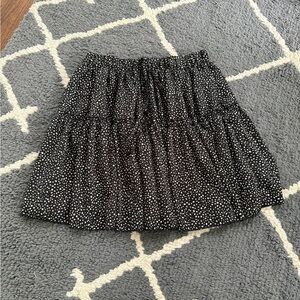 SHEIN Confetti Print Frill Trim Skirt
